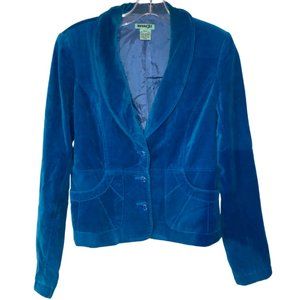 KenzieGirl Vintage Blue Velvet Jacket (Size: M)